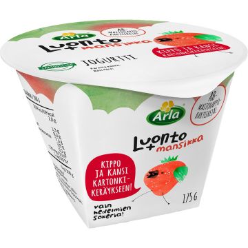 ARLA LUONTO+ AB MANSIKKAJOGURTTI LAKTON 175 G