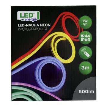 LED ENERGIE LED-NAUHA NEON 3M KAUKOSÄÄTIMELLÄ IP44/IP65 RGB+WW