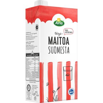 ARLA VÄHÄLAKT TÄYSMAITO SUOMI UHT 1L