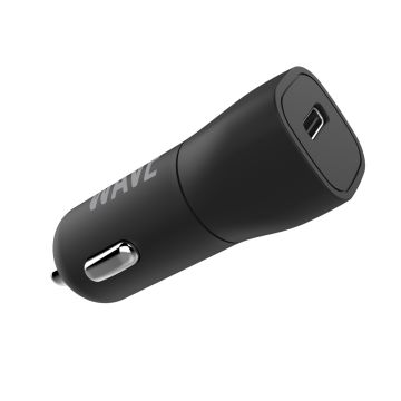 WAVE PIKALATAAVA AUTOLATURI, 1 X USB TYPE-C (20W), MUSTA