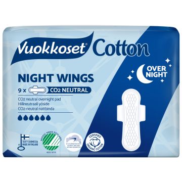 VUOKKOSET COTTON NIGHT WINGS 9 KPL