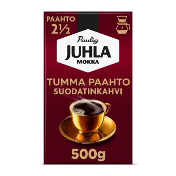 PAULIG JUHLA MOKKA TUMMA PAAHTO SUODATIN 500 G