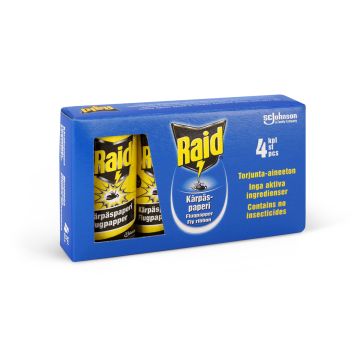RAID KÄRPÄSPAPERI / FLUGPAPPER 4KPL 4 KPL
