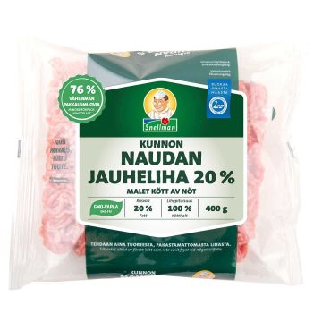 SNELLMAN KUNNON NAUDAN JAUHELIHA 20% 400 G