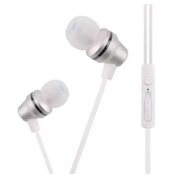 IN-EAR NAPPIKUULOKKEET, MIKROFONI JA ÄÄNENVOIMAKKUUDEN SÄÄTÖ, HARMAA