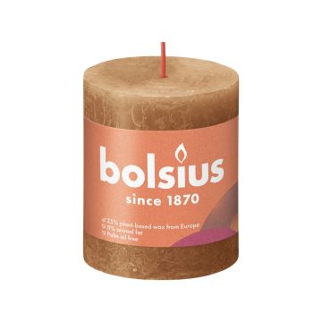 BOLSIUS PÖYTÄKYNTTILÄ 80/68 SPICE BROWN