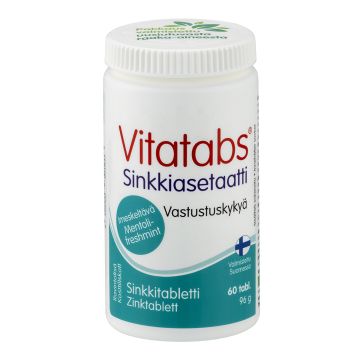 VITATABS SINKKIASETAATTI IMESKELTÄVÄ MENTOLI-FRESHMINT 60 KP VITATABS SINKKIASETAATTI IMESKELTÄVÄ MENTOLI-FRESHMINT 60 KP