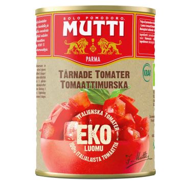 MUTTI KOKONAINEN KUORITTU TOMAATTI LUOMU 400 G