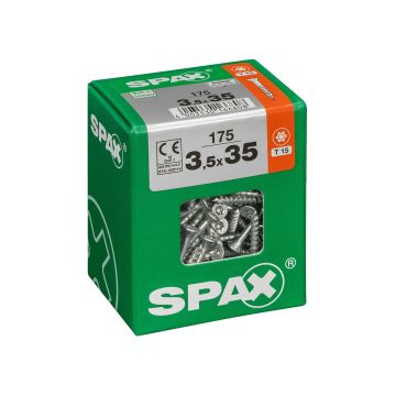 SPAX RUUVI TORX UPPOKANTA, OSAKIERRE WIROX 3,5X35 L 175KPL