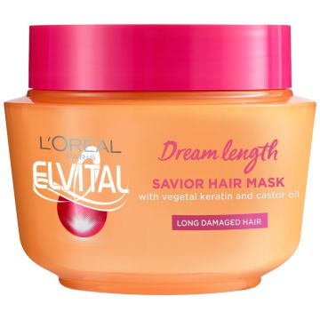 LOREAL ELVITAL DREAM LENGTH SAVIOR MASK HIUSNAAMIO PITKILLE, VA 300 ML