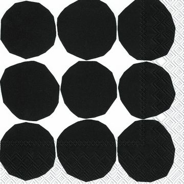 MARIMEKKO MARIMEKKO KIVET BLACK WHITE 25CM LAUTASLIINA