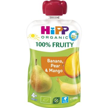 HIPP HIPPIS 4KK BANAANI-PÄÄRYNÄ- MANGO LUOMU 100 G