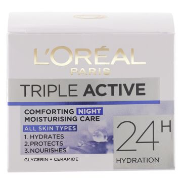 LOREAL TRIPLE ACTIVE KOSTEUTTAVA YÖVOIDE 50 ML