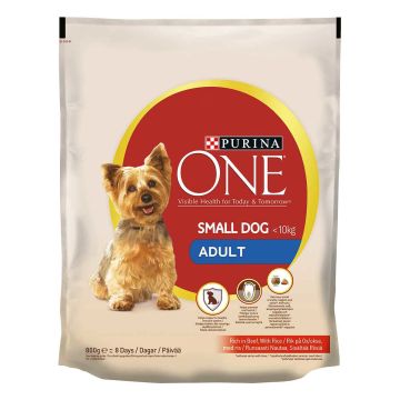 PURINA ONE SMALL DOG ADULT NAUTA-RIISI 800 G