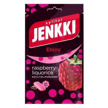 JENKKI TWISTED PURUKUMI RASPBERRY-LIQUORICE 100 G