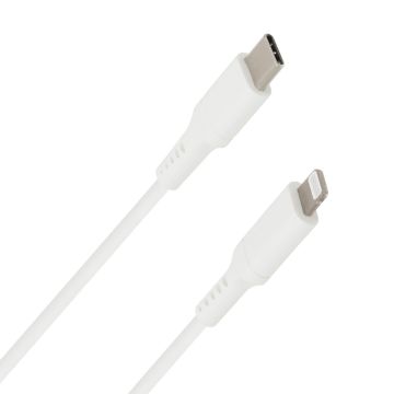 WAVE DATAKAAPELI USB TYPE-C APPLE LIGHTNING 1M VALKOINEN