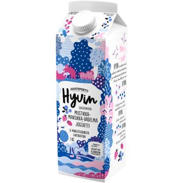 JUUSTOPORTTI HYVIN SOKEROIMATON JOGURTTI MUST-MANS-VAD LAKTON 1