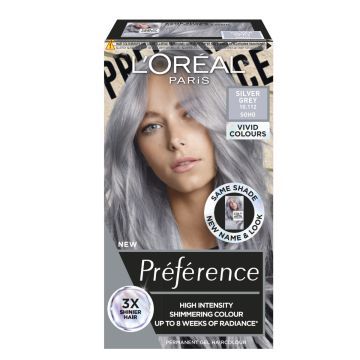 LOREAL PRÉFÉRENCE VIVID COLOURS SILVER GREY INTENSIIVINEN KESTO