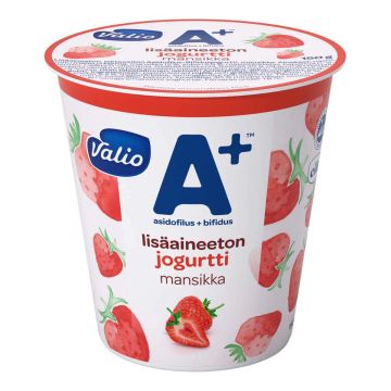 VALIO A+ JOGURTTI MANSIKKA LISÄAINEETON LAKTON 150 G