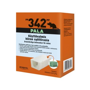 342 SYÖTTIRASIA, Á 25G PALASYÖTTI 4KPL