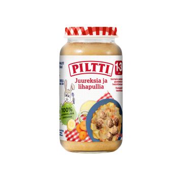 PILTTI JUUREKSIA JA LIHAPULLIA LASTENATERIA 15KK 250 G