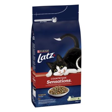 PURINA LATZ SENSATIONS KISSAN TÄYSRAVINTO NAUTAA-KANAA-KASVIKSIA 2 KG