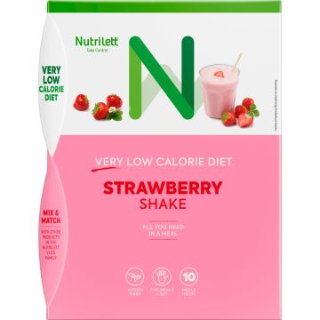NUTRILETT VLCD STRAWBERRY SHAKE RUOKAVALIONKORVIKE 10 KPL 350 G