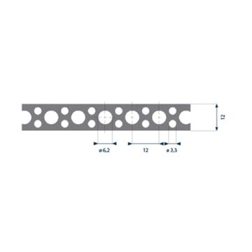 FINBULLET KIINNITYSVANNE 12X0,7MM 3M Ø 6,2MM