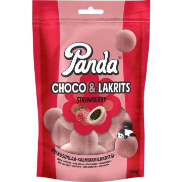 PANDA CHOCO & LAKRITS MANSIKKA SUKLAA LAKRITSA 120 G