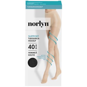 NORLYN SUPPORT 40 DEN TUKISUKKAHOUSUT, 1210 BLACK 40-44