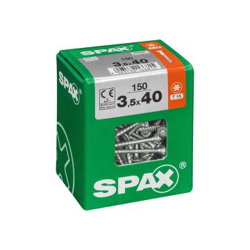 SPAX RUUVI TORX UPPOKANTA, OSAKIERRE WIROX 3,5X40 L 150KPL