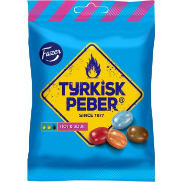 FAZER TYRKISK PEBER HOT&SOUR KARKKIPUSSI 150 G