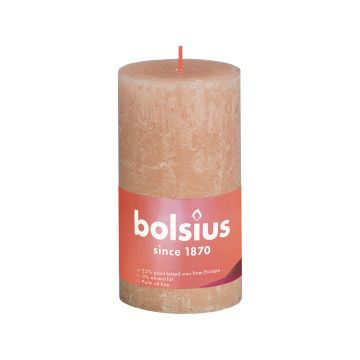 BOLSIUS PÖYTÄKYNTTILÄ 130/68 RUSTIC MISTY PINK