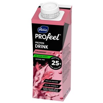 VALIO PROFEEL PROTEIINIJUOMA MANSIKKAINEN SOKTON UHT LAKTON 250