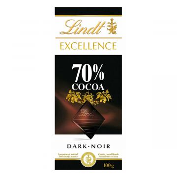 LINDT EXCELLENCE 70% TUMMA SUKLAALEVY 100 G