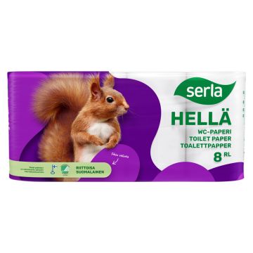 SERLA HELLÄ WC-PAPERI 8RL VALKOINEN 8 KPL