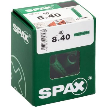 SPAX SD NYLONTULPPA 8X40MM 40KPL L 