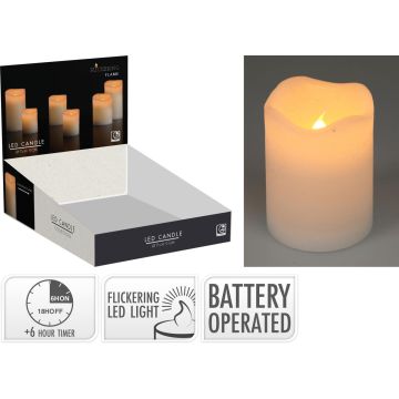 LED KYNTTILÄ AJASTIMELLA 70X90MM VALKOINEN