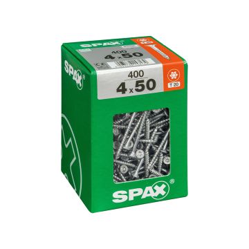 SPAX RUUVI TORX UPPOKANTA, OSAKIERRE WIROX 4X50 XXL 400KPL