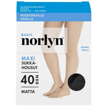 NORLYN MAXI 40 DEN SUKKAHOUSUT, 1210 BLACK 44-52