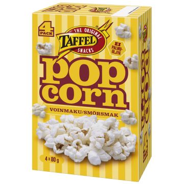 TAFFEL MIKROPOPCORN VOINMAKU 4-PACK 320 G
