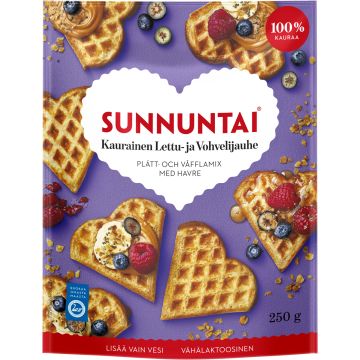 SUNNUNTAI LETTU- JA VOHVELIJAUHE 100% KAURAA 250 G