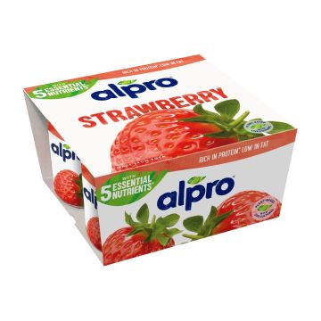 ALPRO SOIJAVALMISTE MANSIKKA 4*125G 500 G