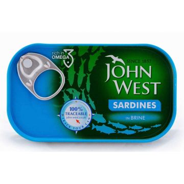 JOHN WEST SARDIINIT VEDESSÄ 120/90G 90 G