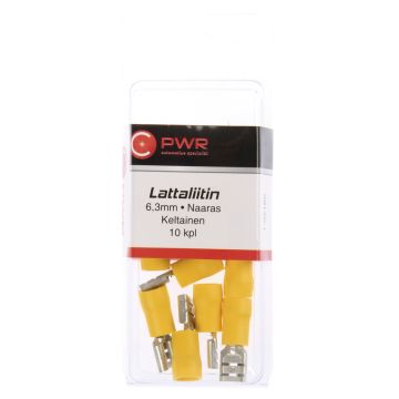 C-PWR LATTALIITIN 6,3MM NAARAS KELTAINEN 10KPL