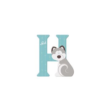 LETTER H HUSKY