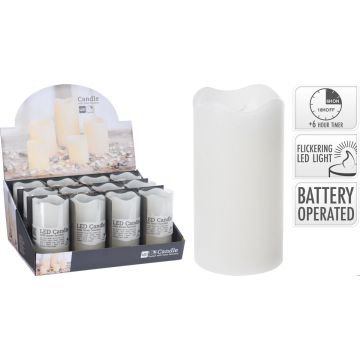 LED KYNTTILÄ AJASTIMELLA 7*13CM VALKOINEN LED KYNTTILÄ AJASTIMELLA 7*13CM VALKOINEN