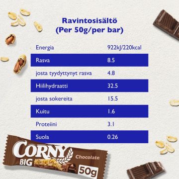 CORNY BIG VÄLIPALAPATUKKA SUKLAA 50 G