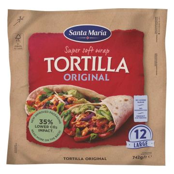 SANTA MARIA TORTILLA ORIGINAL LARGE 12KPL 742 G