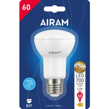 AIRAM LED KOHDELAMPPU OPAALI R63 5,4W E27 700LM/200CD 4000K 15000H